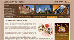 Desktop Screenshot of locksmith-webster.com